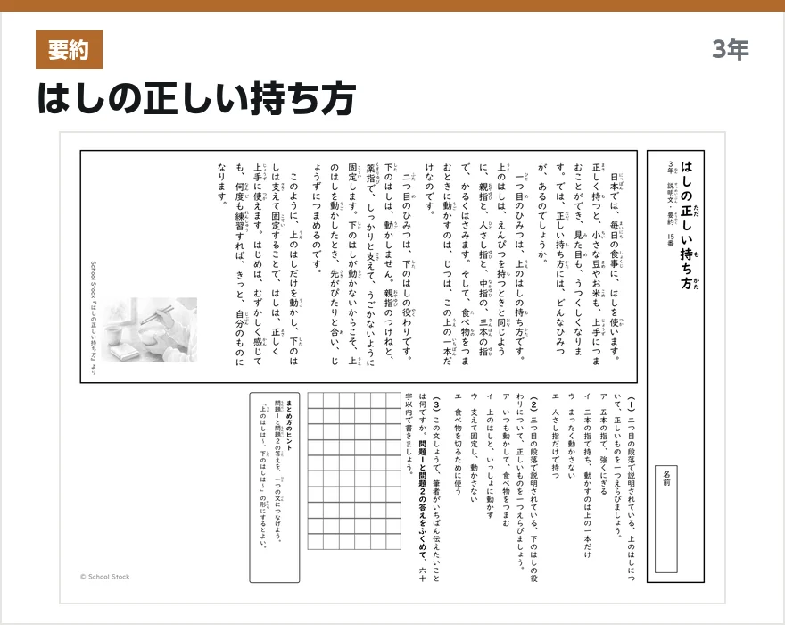 要約 はしの正しい持ち方