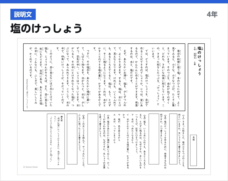 説明文 塩のけっしょう