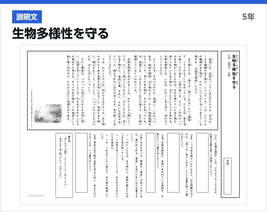 説明文 生物多様性を守る