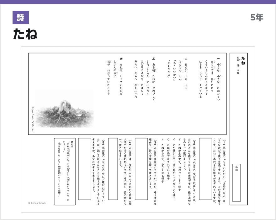 詩 たね