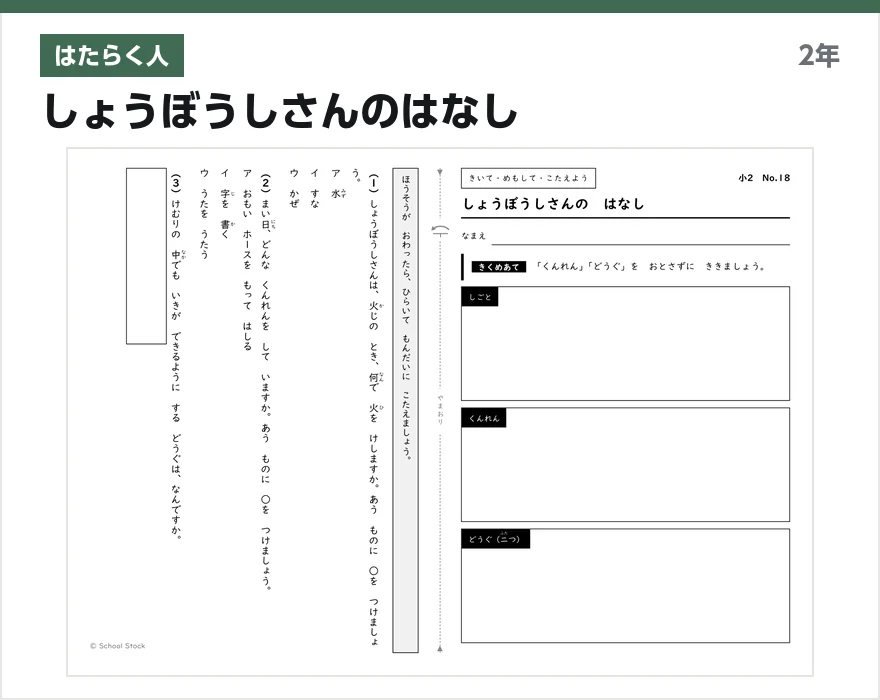 はたらく人 しょうぼうしさんのはなし