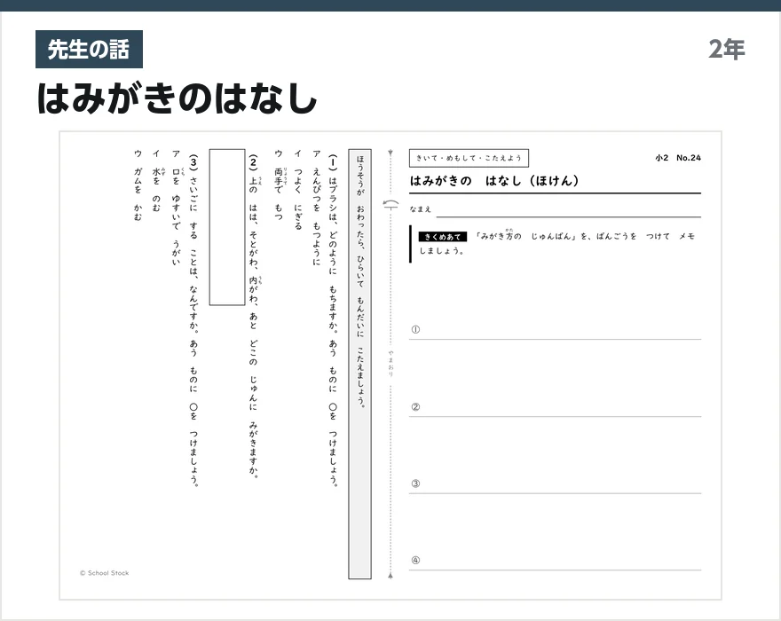 先生の話 はみがきのはなし