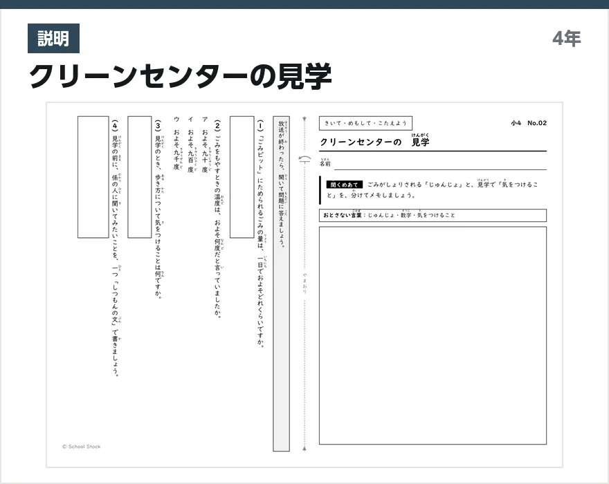 説明 クリーンセンターの見学