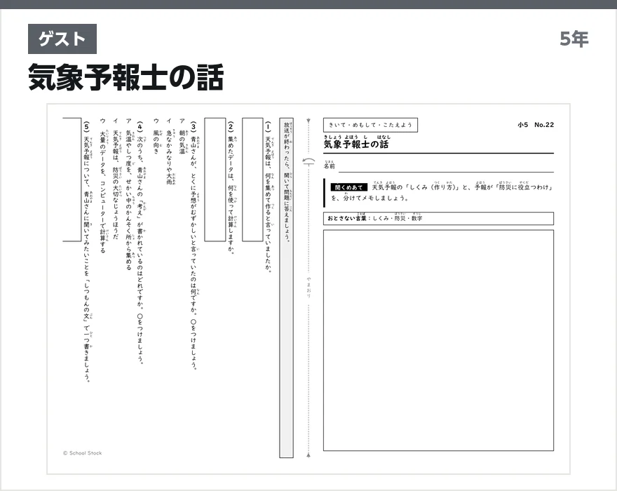 ゲスト 気象予報士の話