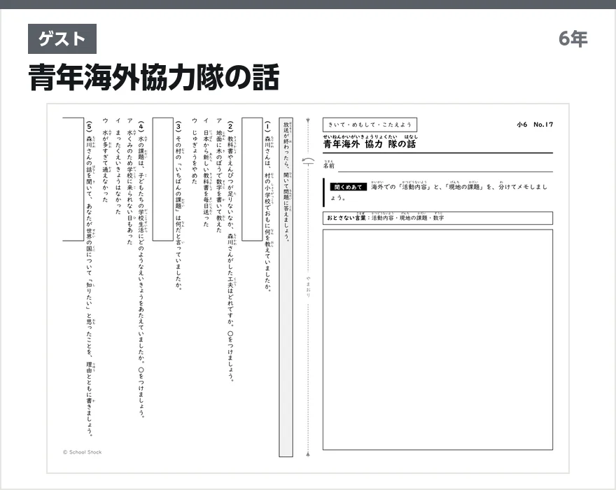 ゲスト 青年海外協力隊の話