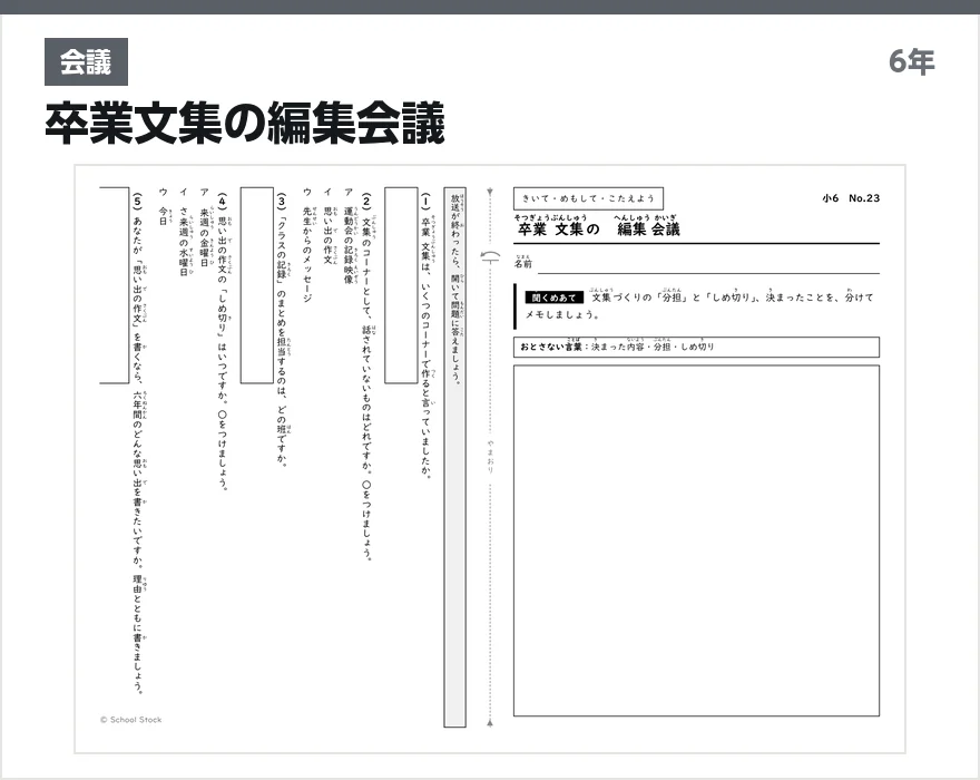 会議 卒業文集の編集会議