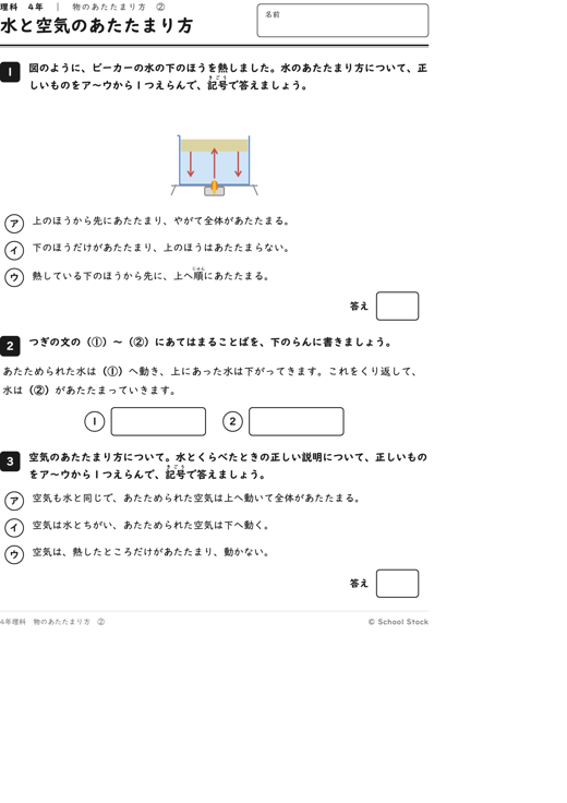 水と空気のあたたまり方