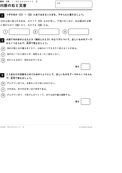 川原の石と災害