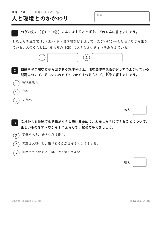 人と環境とのかかわり