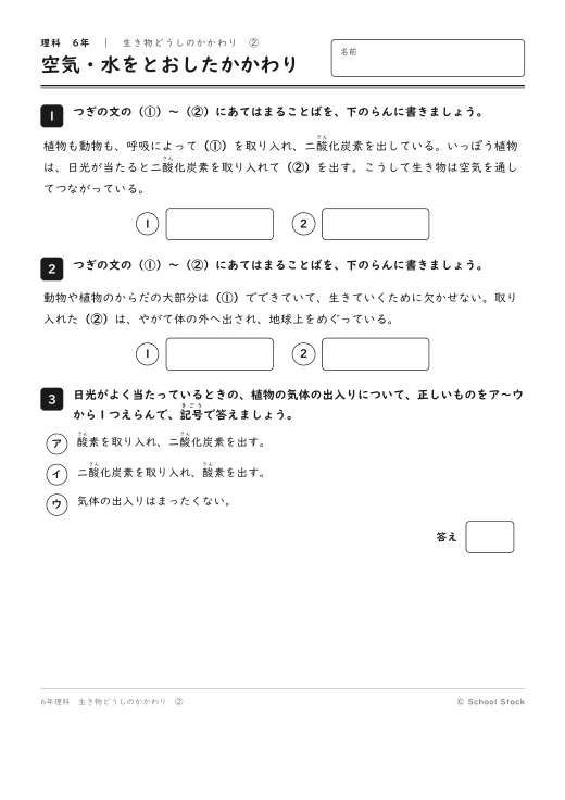 空気・水をとおしたかかわり