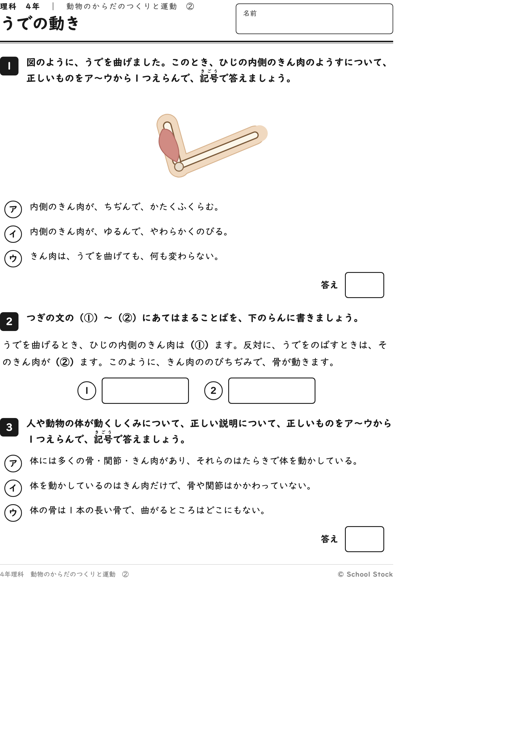 うでの動き