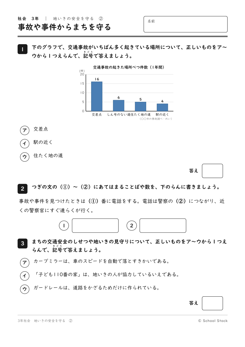 事故や事件からまちを守る