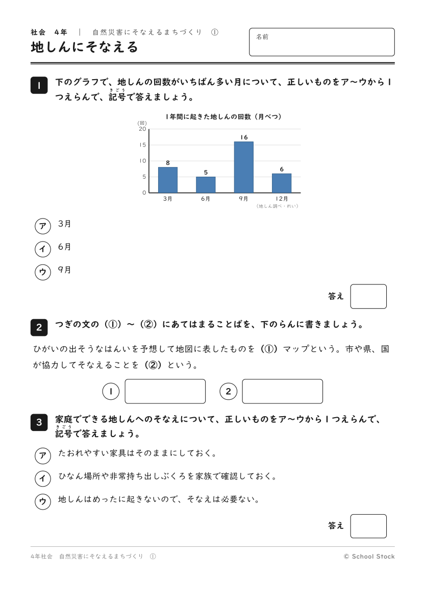 地しんにそなえる