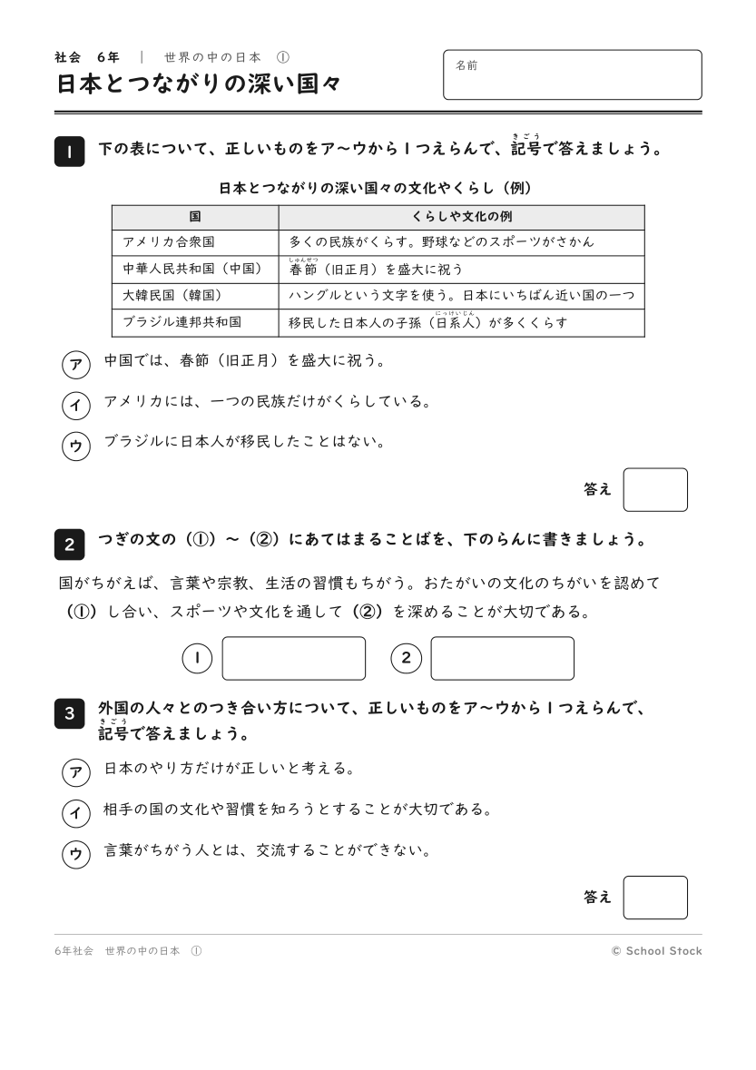 日本とつながりの深い国々