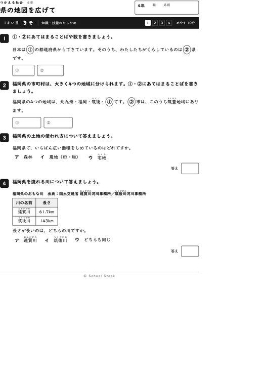 県の地図を広げて