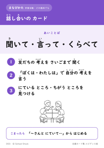 話し合いの カード