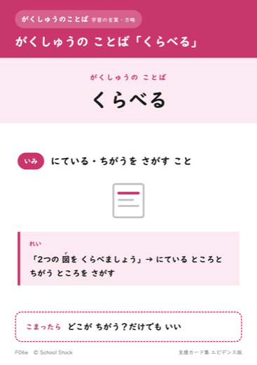 がくしゅうの ことば「くらべる」