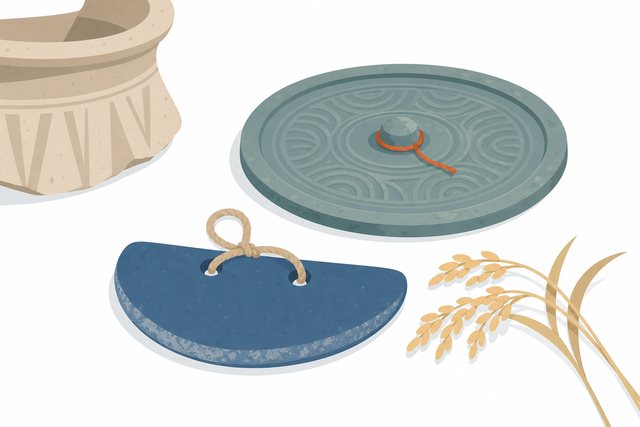遺跡から出土した古代の鏡