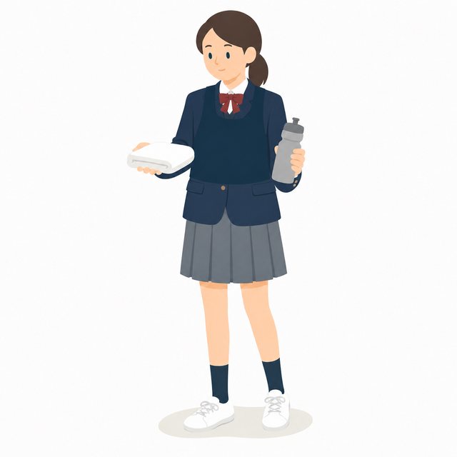 中学生・マネージャーの女子（ブレザー）