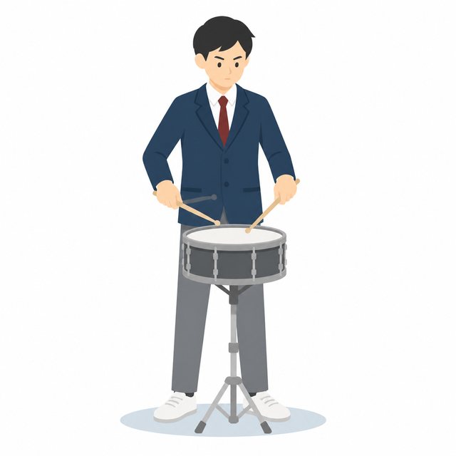 中学生・吹奏楽・打楽器の男子（ブレザー）