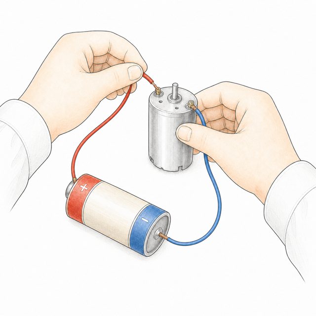 導線をつなぐ（手元）