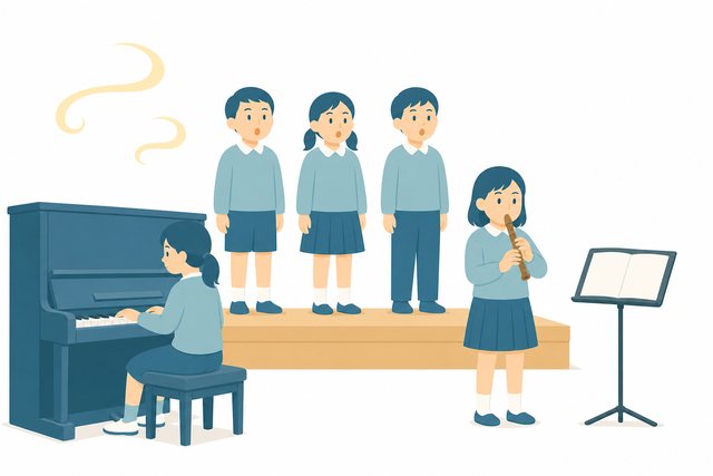 音楽会の合唱と合奏