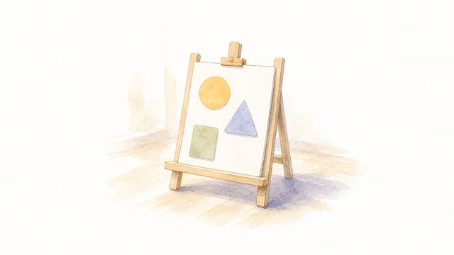 イーゼルと色の形（発表）