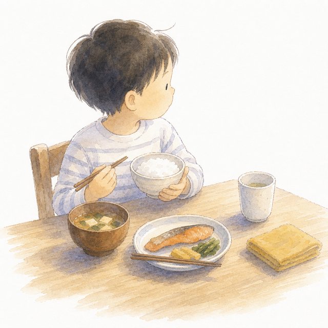 朝ごはん（水彩）