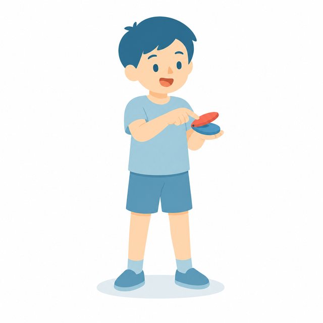 小学生・カスタネットをたたく子