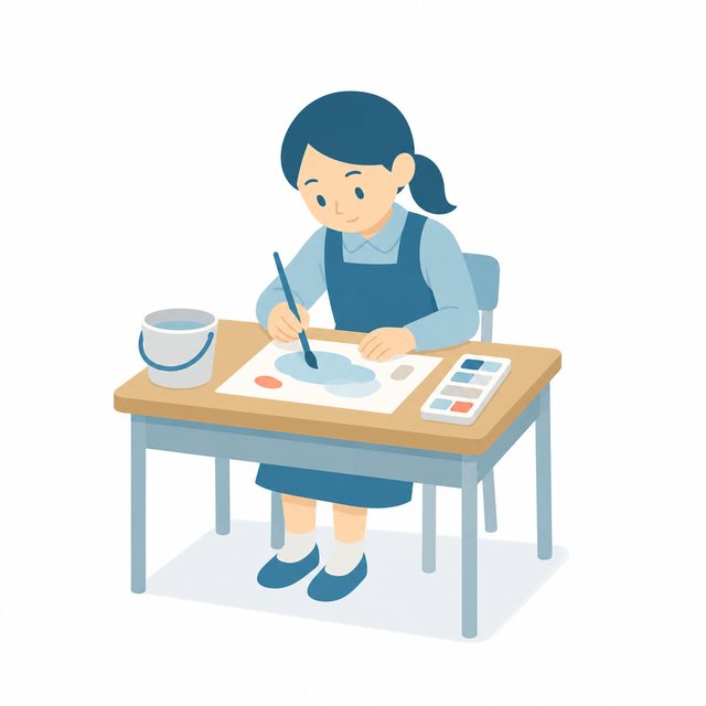 小学生・絵のぐでかく子