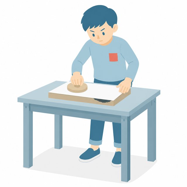 小学生・はんがをする子