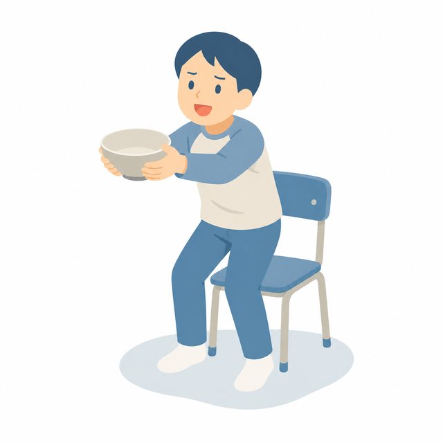 小学生・おかわりをする子