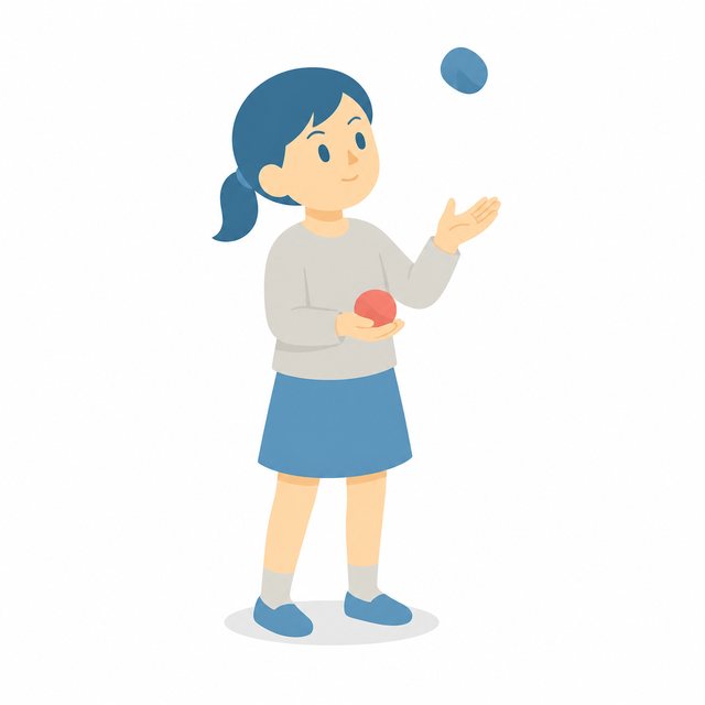 小学生・お手玉であそぶ子