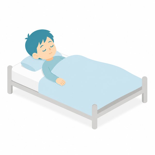 小学生・ほけんしつのベッドで休む子