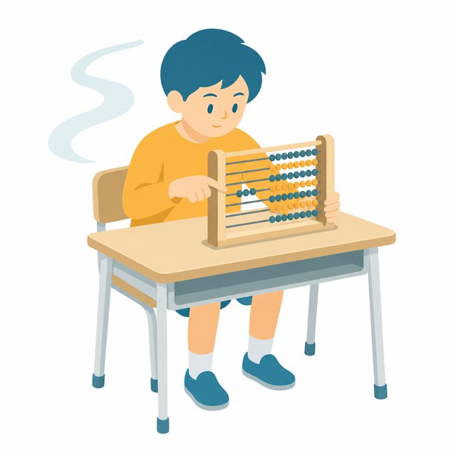 算数・100玉そろばんで数える