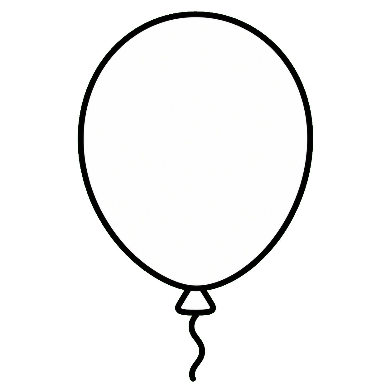 算数の文章題挿絵・ふうせん(1こ)。文章題のための、1こだけの挿絵です。絵の中に個数を描きこんでいないので、問題文の数だけ紙面に並べて使えます。数と絵が食いちがうことが起きません。白黒コピーでも読める線画です。