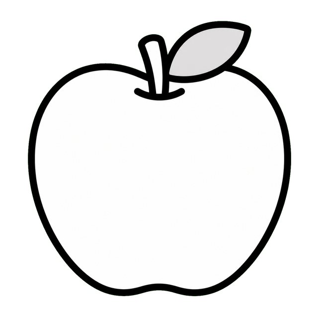 算数の文章題挿絵・りんご（1こ）