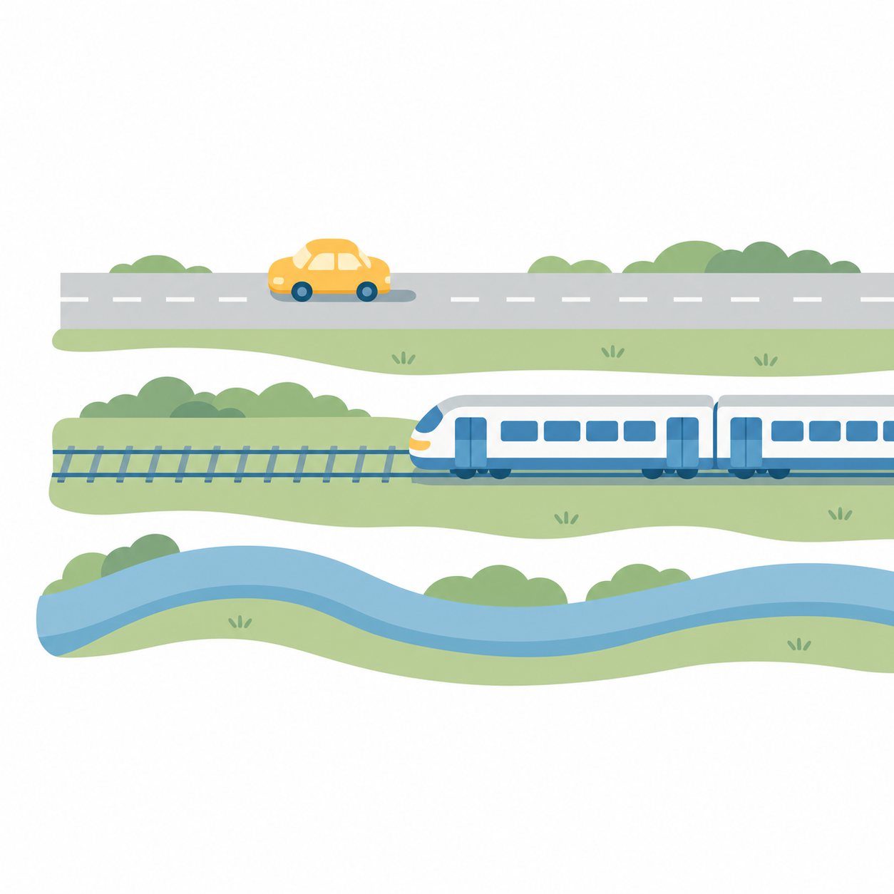 交通路｜社会ことば辞典。人やものが行き来するための、道路・鉄道・航路などの道すじのことです。「交通網（こうつうもう）」ともほぼ同じ意味で使われます。