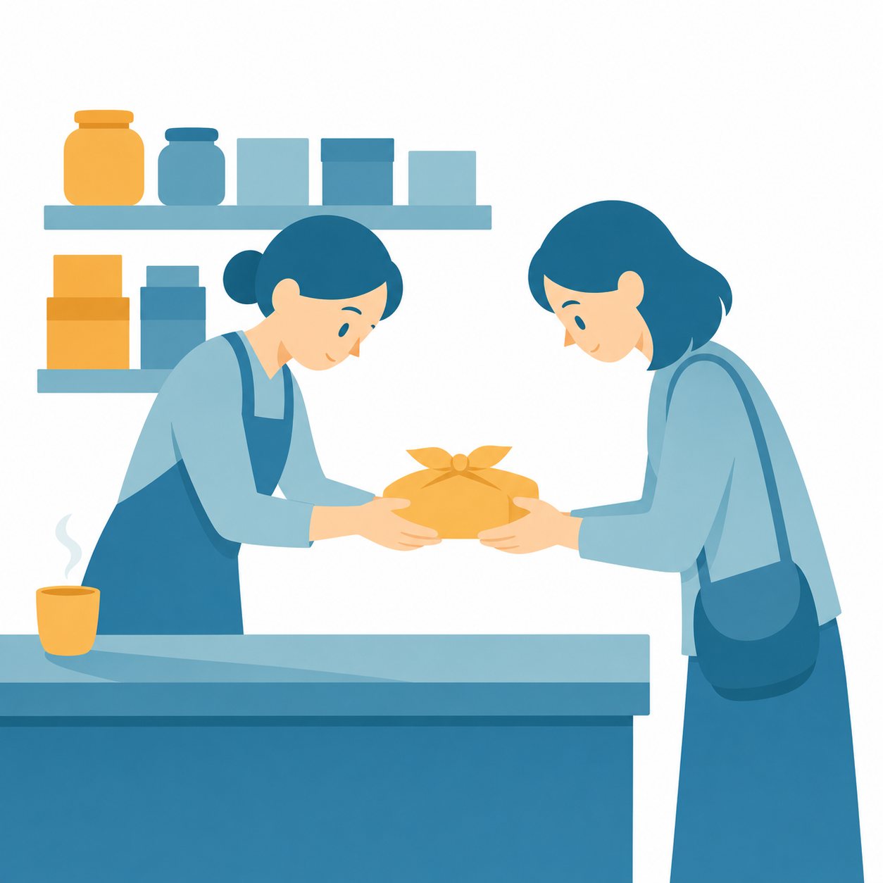 店｜社会ことば辞典。品物を売ったり、サービスをしたりして、くらしに必要なものを手に入れられる場所です。