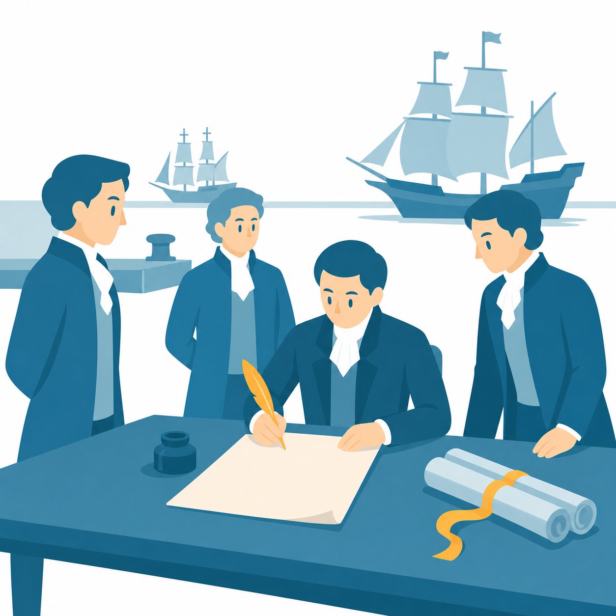 日米修好通商条約｜社会ことば辞典。1858年に日本とアメリカが結んだ、貿易を始めるための条約です。