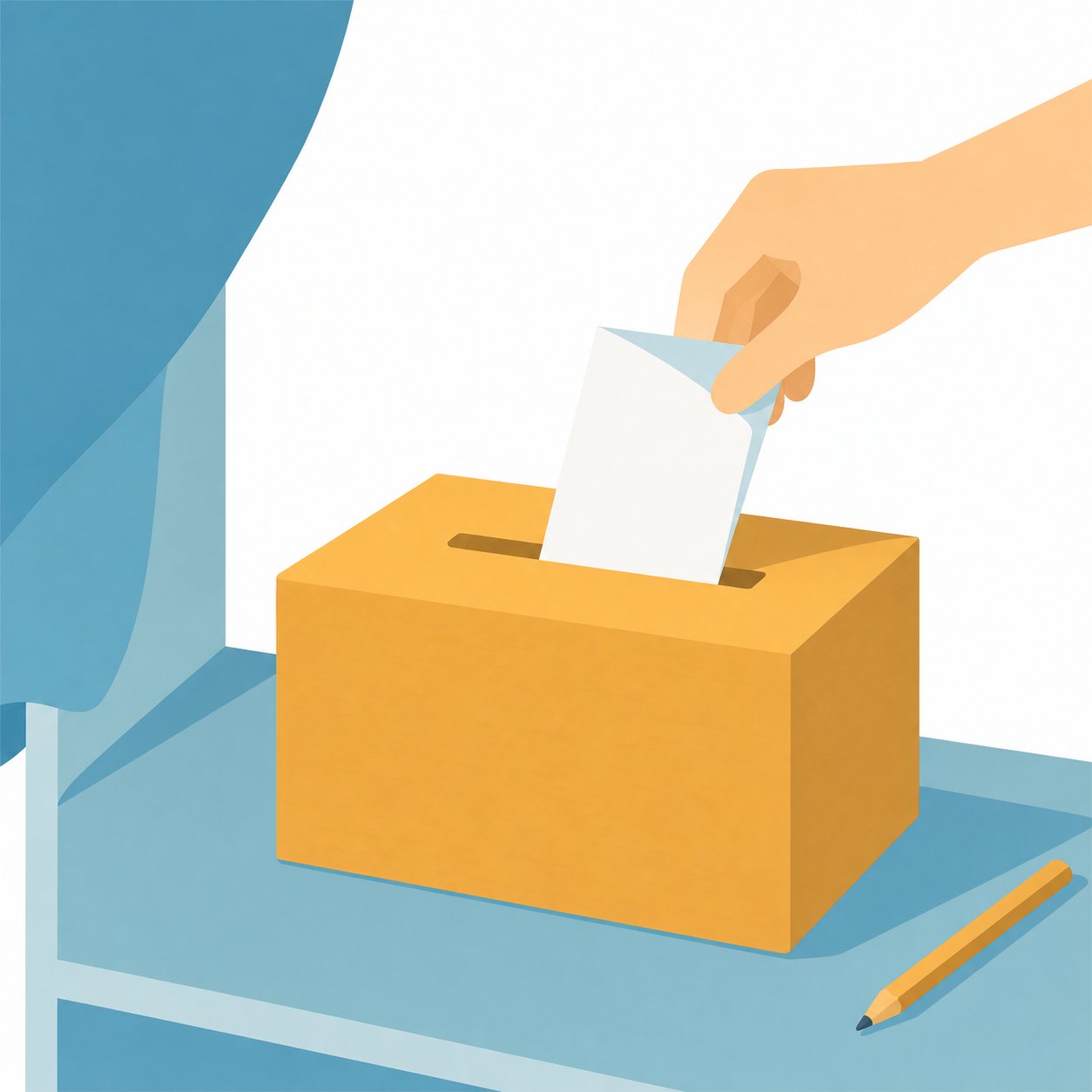 選挙｜社会ことば辞典。国民や住民が、政治を行う代表を選ぶしくみです。