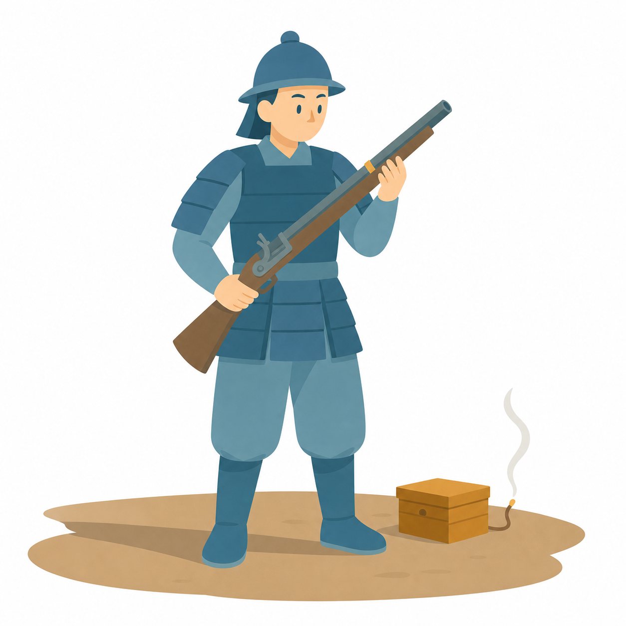 鉄砲｜社会ことば辞典。火薬を使って弾を飛ばす武器で、戦国時代の戦い方を変えました。