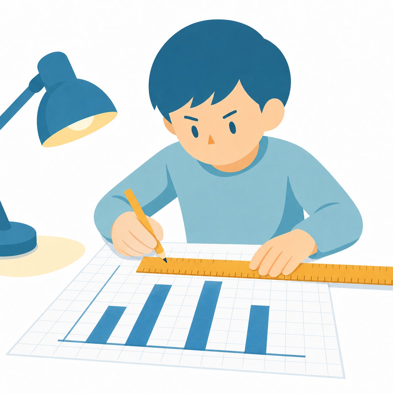グラフ｜社会ことば辞典。数や変化を、線、棒、円などで見やすく表したものです。