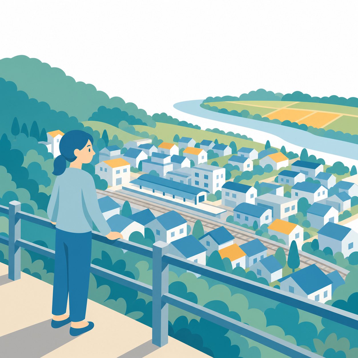 土地の様子|社会ことば辞典。土地の高さ、広がり、使われ方、建物や道路のあり方などをまとめた様子です。