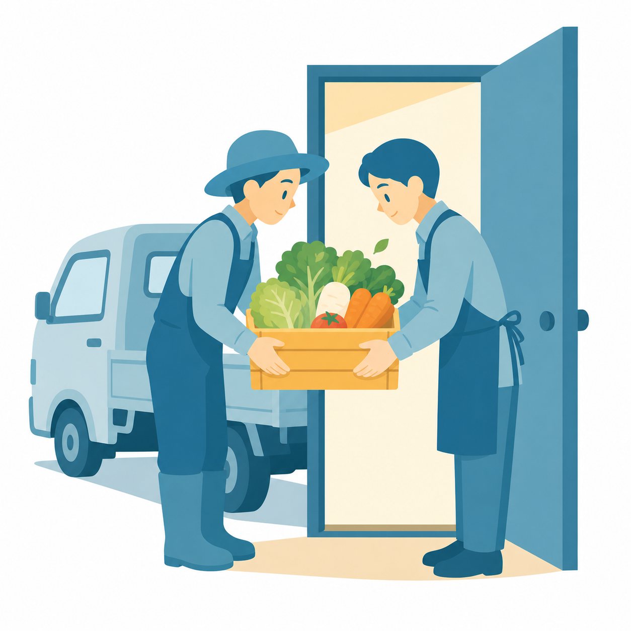 地産地消｜社会ことば辞典。地域で生産されたものを、その地域で消費することです。