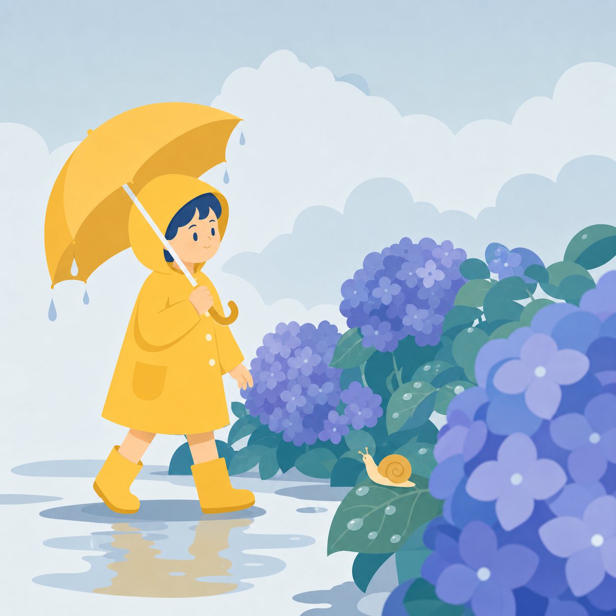 梅雨｜社会ことば辞典。初夏に雨の日が多くなる時期です。