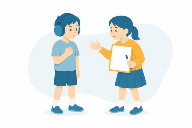 耳の不自由な人の体験（手ぶり・筆談）