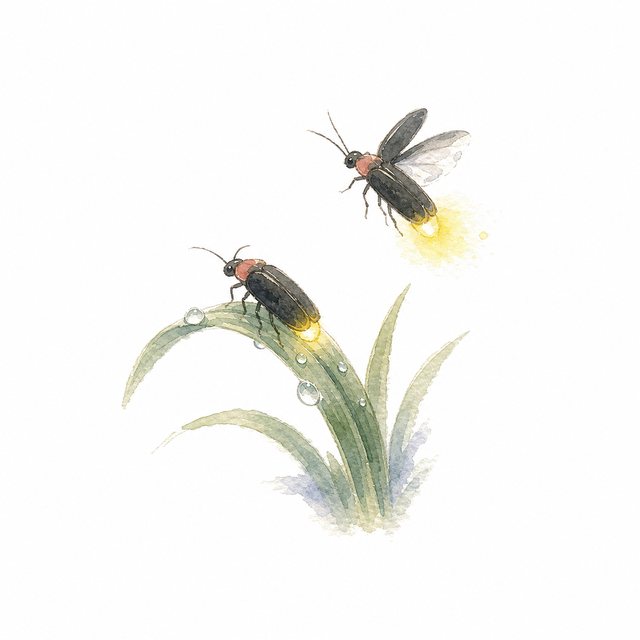 ホタル（水彩）