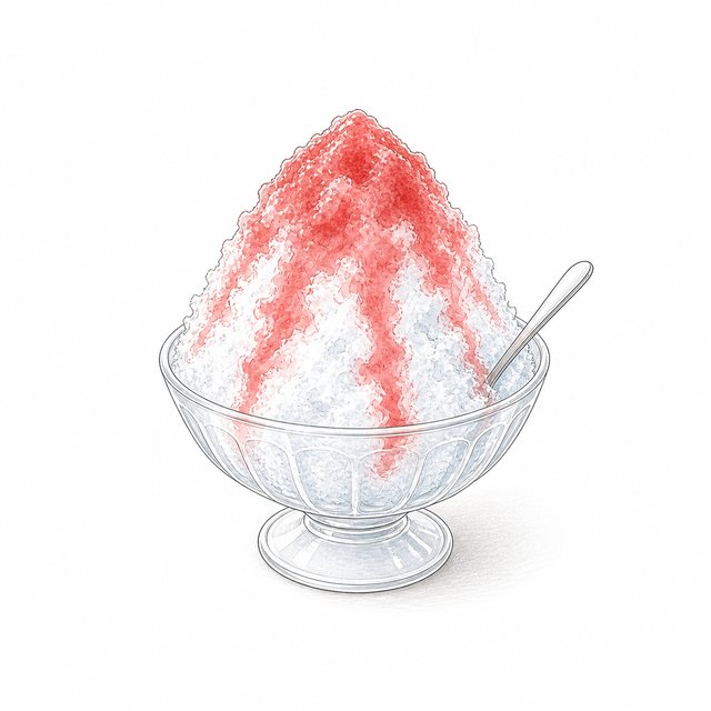 かき氷（線画）