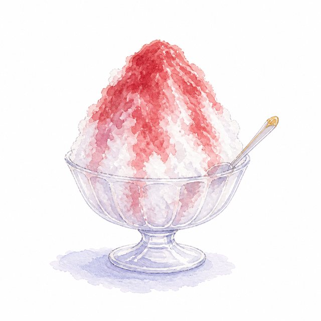 かき氷（水彩）